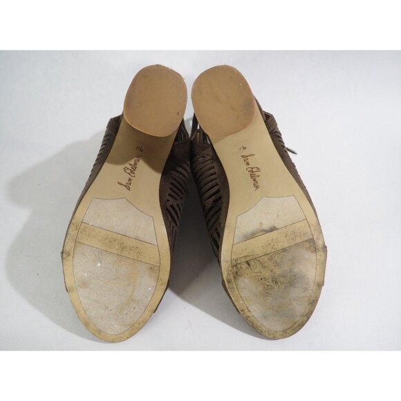 Sam Edelman Rocco Brown Suede Cutout Lace Up Block Heels, Size 9.5 (US) - Picture 10 of 14
